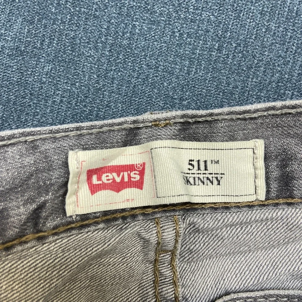 Levi's 511 Skinny Jeans Boys 16 Gray Denim Medium Wash 5-Pockets Streetwear